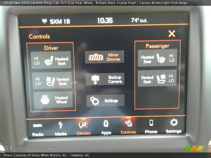 Brilliant Black Crystal Pearl / Canyon Brown/Light Frost Beige 2018 Ram 3500 Laramie Mega Cab 4x4 Dual Rear Wheel