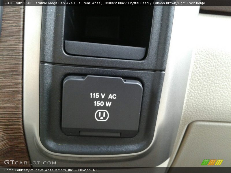 Brilliant Black Crystal Pearl / Canyon Brown/Light Frost Beige 2018 Ram 3500 Laramie Mega Cab 4x4 Dual Rear Wheel