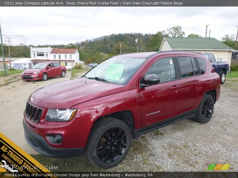 Deep Cherry Red Crystal Pearl / Dark Slate Gray/Light Pebble Beige 2012 Jeep Compass Latitude 4x4