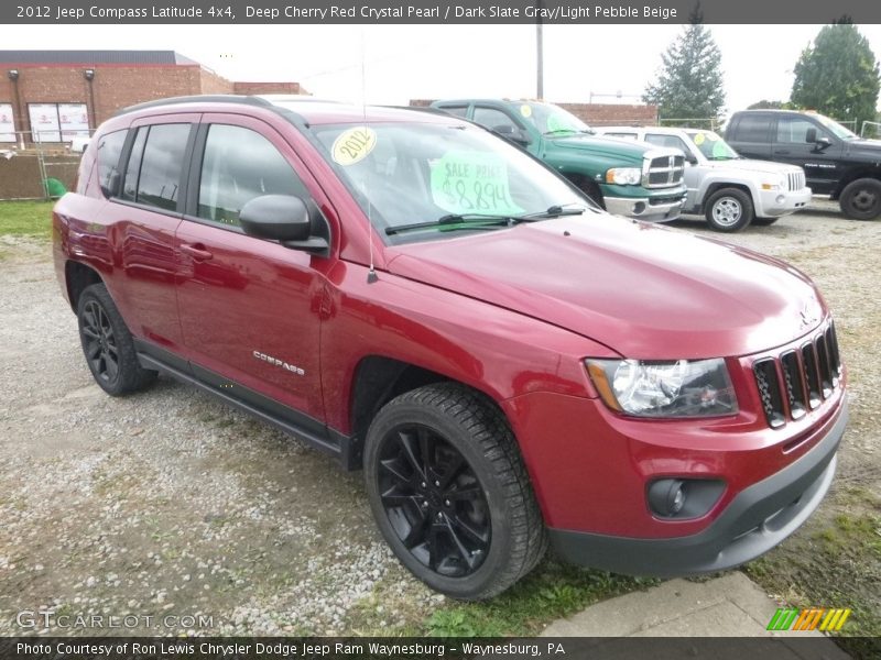 Deep Cherry Red Crystal Pearl / Dark Slate Gray/Light Pebble Beige 2012 Jeep Compass Latitude 4x4