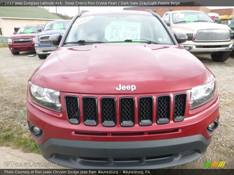 Deep Cherry Red Crystal Pearl / Dark Slate Gray/Light Pebble Beige 2012 Jeep Compass Latitude 4x4