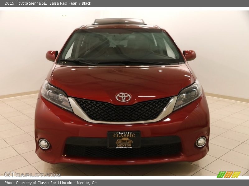 Salsa Red Pearl / Black 2015 Toyota Sienna SE