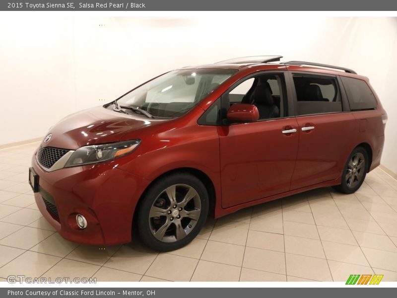 Salsa Red Pearl / Black 2015 Toyota Sienna SE