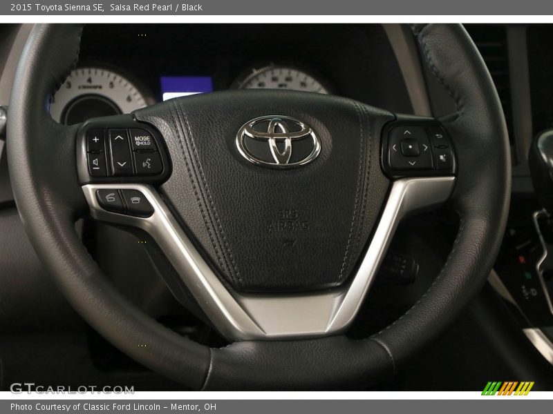 Salsa Red Pearl / Black 2015 Toyota Sienna SE