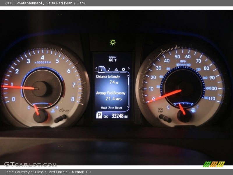 Salsa Red Pearl / Black 2015 Toyota Sienna SE