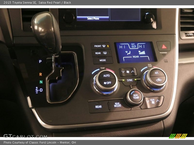Salsa Red Pearl / Black 2015 Toyota Sienna SE