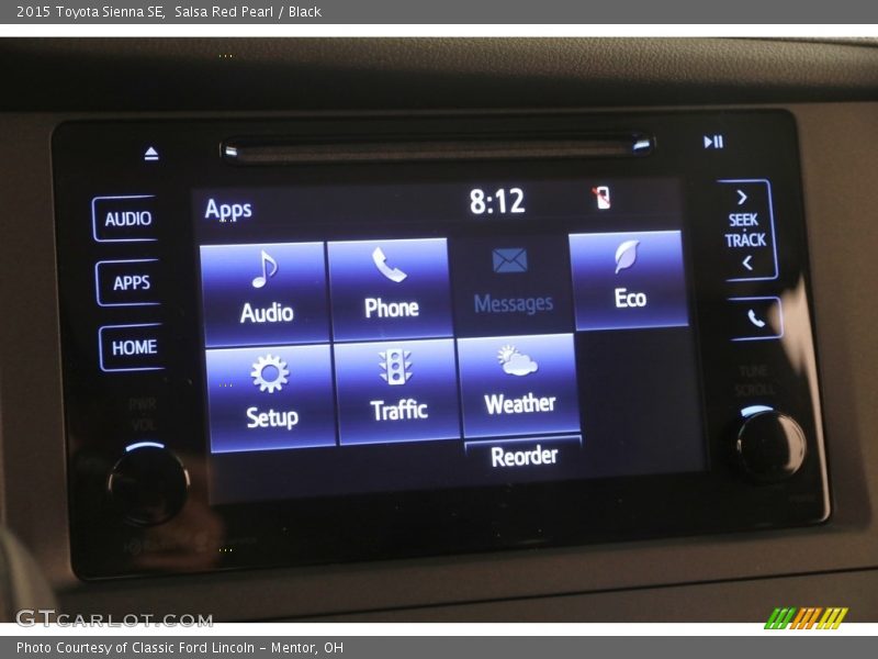 Salsa Red Pearl / Black 2015 Toyota Sienna SE