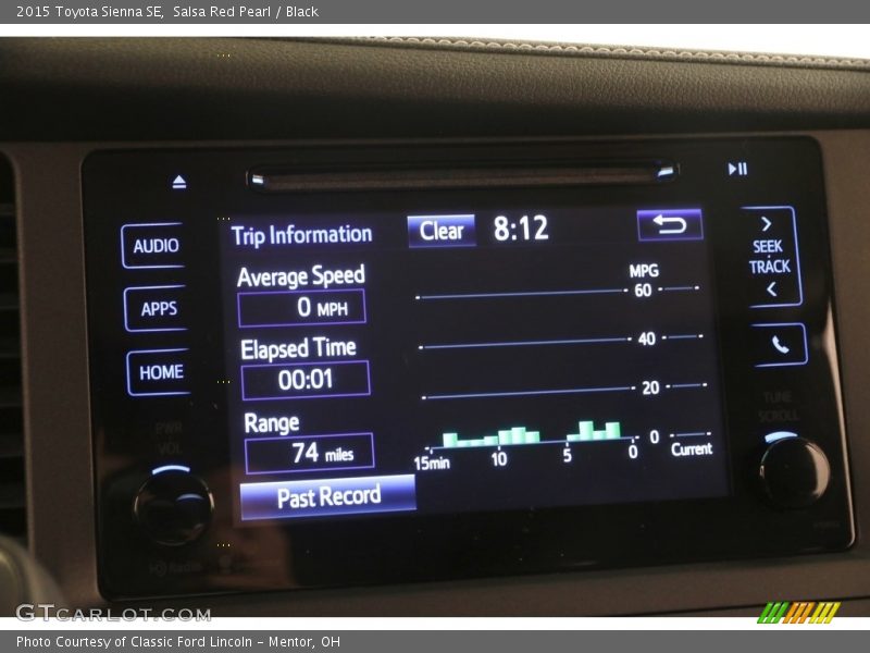 Salsa Red Pearl / Black 2015 Toyota Sienna SE