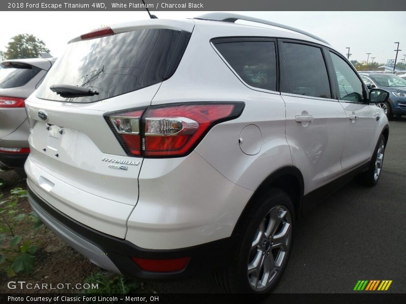 White Platinum / Charcoal Black 2018 Ford Escape Titanium 4WD