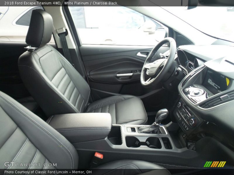 White Platinum / Charcoal Black 2018 Ford Escape Titanium 4WD