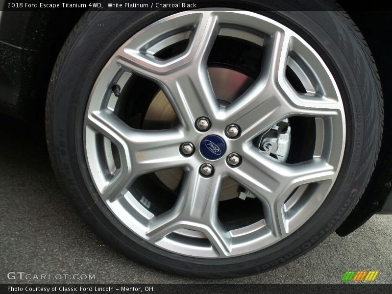White Platinum / Charcoal Black 2018 Ford Escape Titanium 4WD