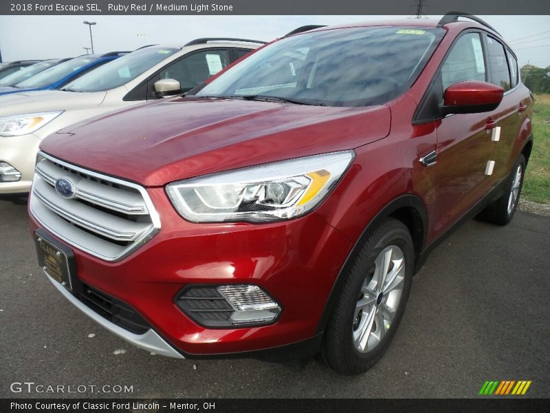 Ruby Red / Medium Light Stone 2018 Ford Escape SEL