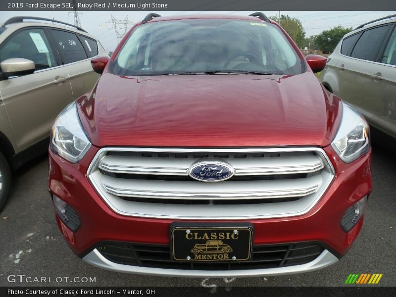 Ruby Red / Medium Light Stone 2018 Ford Escape SEL