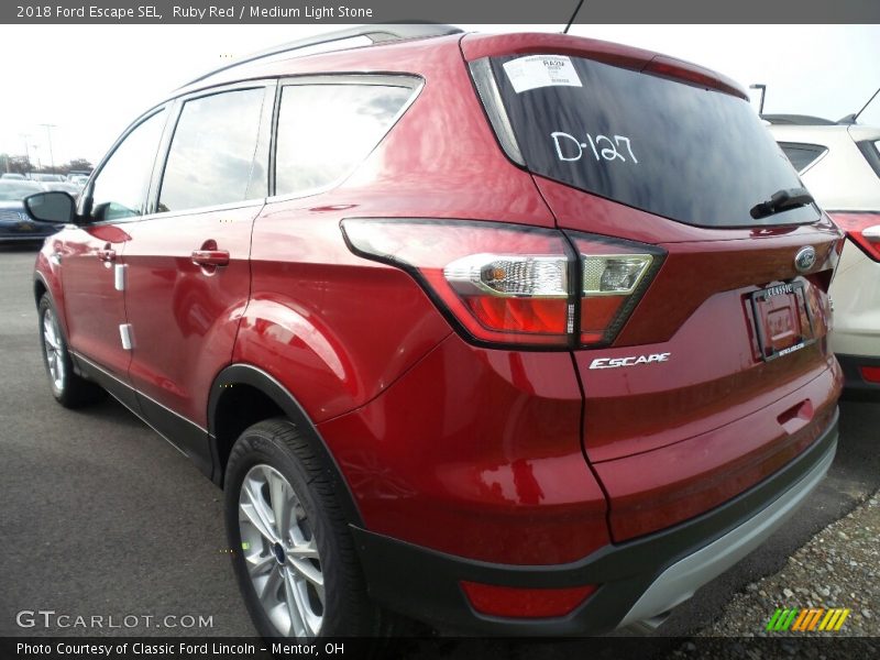 Ruby Red / Medium Light Stone 2018 Ford Escape SEL