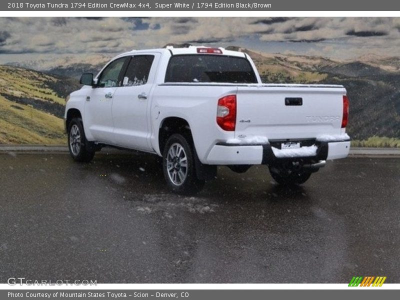 Super White / 1794 Edition Black/Brown 2018 Toyota Tundra 1794 Edition CrewMax 4x4