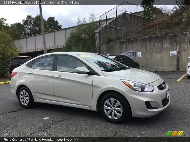 Ironman Silver / Beige 2016 Hyundai Accent SE Sedan