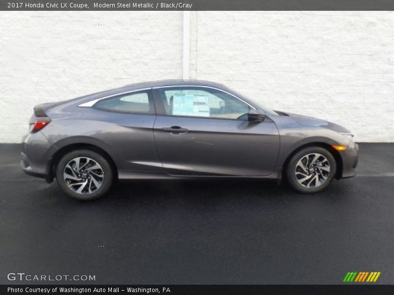 Modern Steel Metallic / Black/Gray 2017 Honda Civic LX Coupe