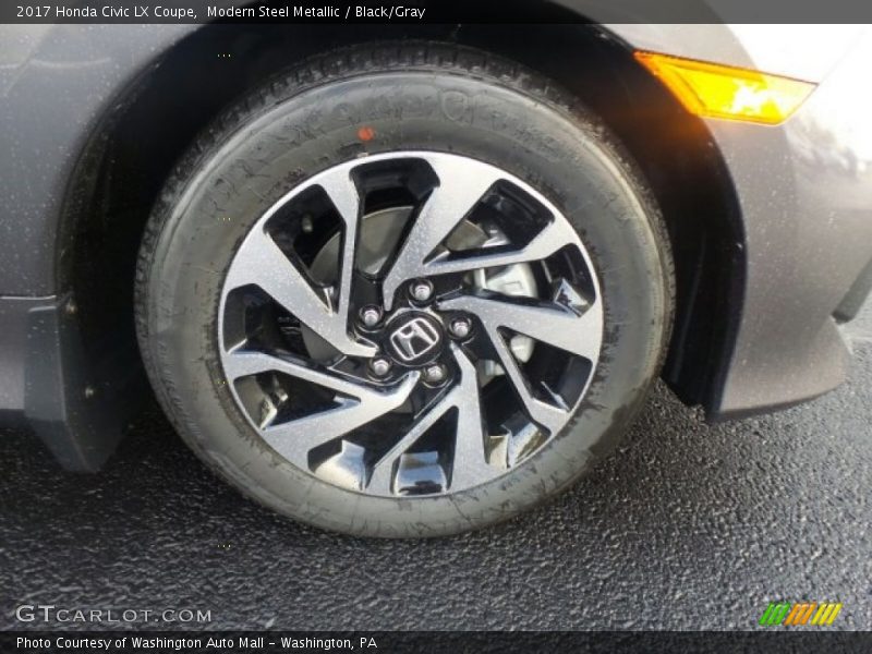 Modern Steel Metallic / Black/Gray 2017 Honda Civic LX Coupe