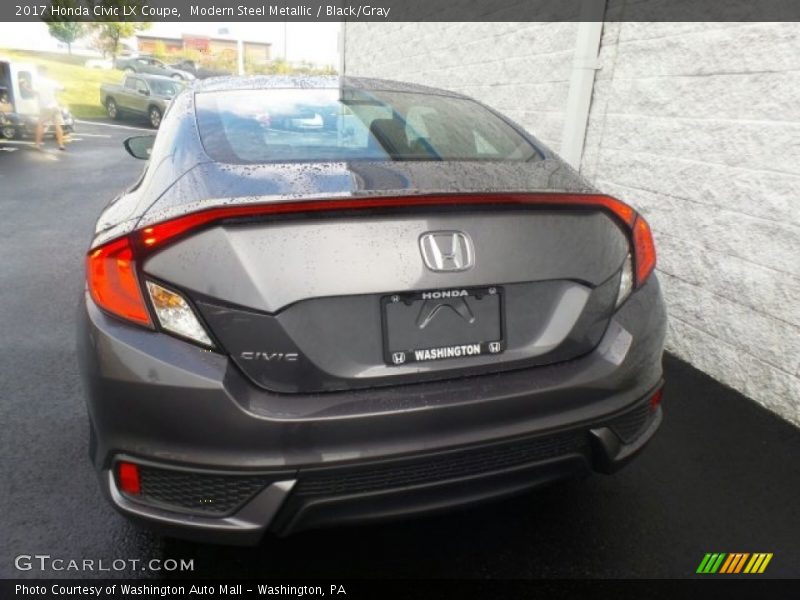 Modern Steel Metallic / Black/Gray 2017 Honda Civic LX Coupe