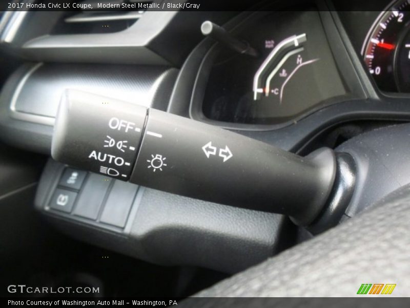 Modern Steel Metallic / Black/Gray 2017 Honda Civic LX Coupe