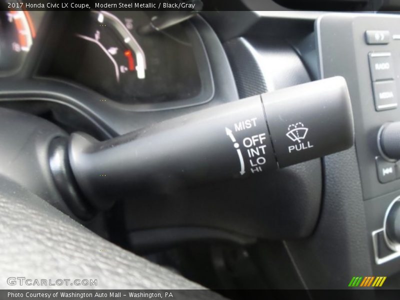 Modern Steel Metallic / Black/Gray 2017 Honda Civic LX Coupe