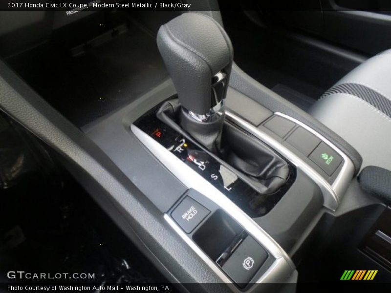 Modern Steel Metallic / Black/Gray 2017 Honda Civic LX Coupe