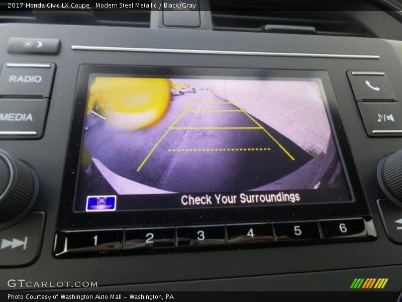 Modern Steel Metallic / Black/Gray 2017 Honda Civic LX Coupe