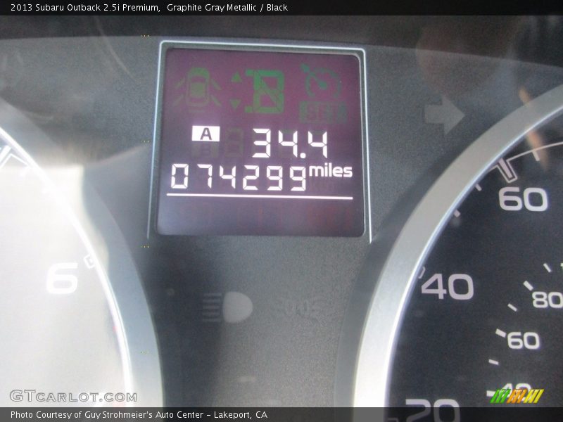 Graphite Gray Metallic / Black 2013 Subaru Outback 2.5i Premium