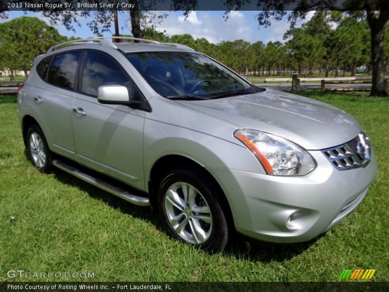 Brilliant Silver / Gray 2013 Nissan Rogue SV