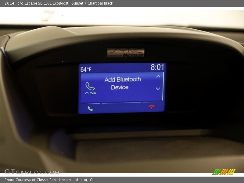 Sunset / Charcoal Black 2014 Ford Escape SE 1.6L EcoBoost