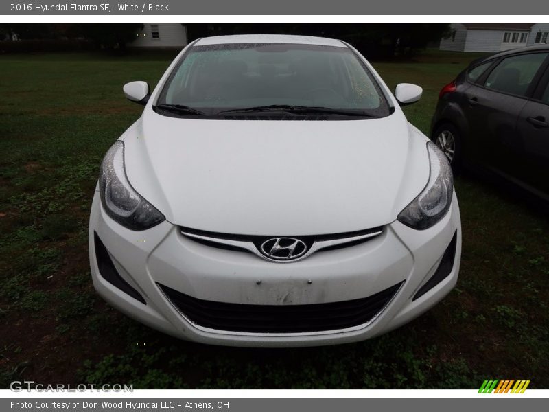 White / Black 2016 Hyundai Elantra SE