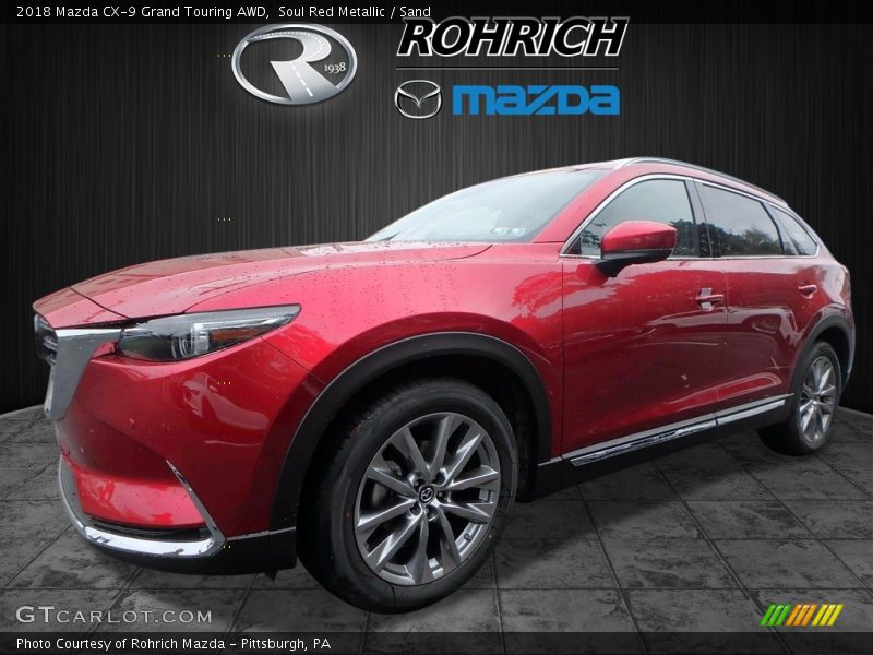 Soul Red Metallic / Sand 2018 Mazda CX-9 Grand Touring AWD