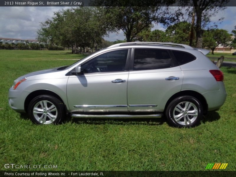 Brilliant Silver / Gray 2013 Nissan Rogue SV