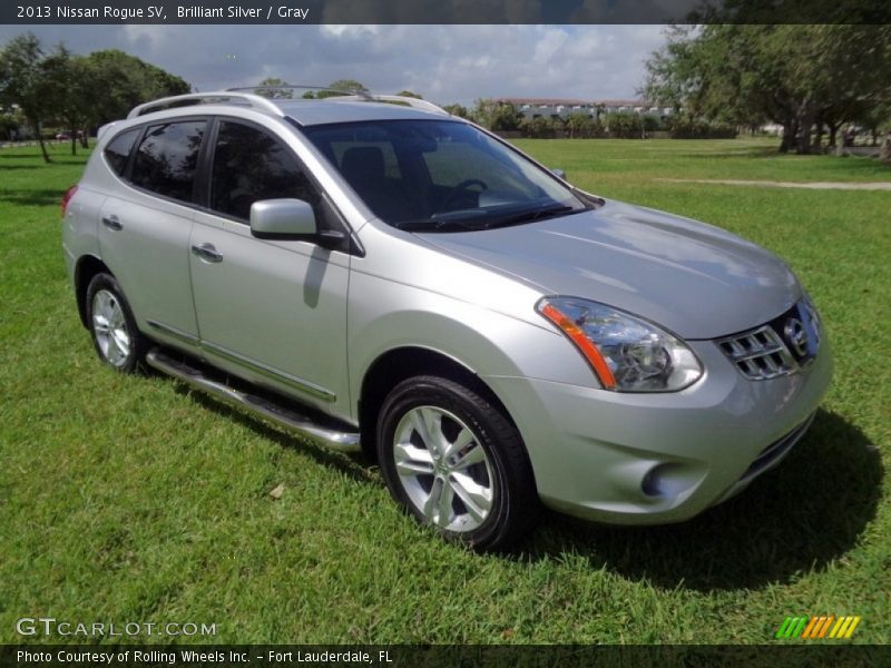 Brilliant Silver / Gray 2013 Nissan Rogue SV