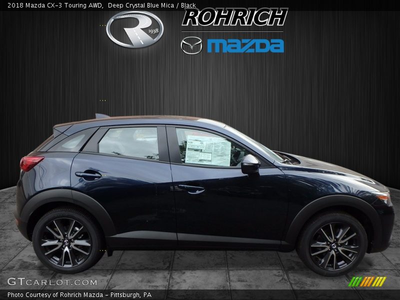 Deep Crystal Blue Mica / Black 2018 Mazda CX-3 Touring AWD