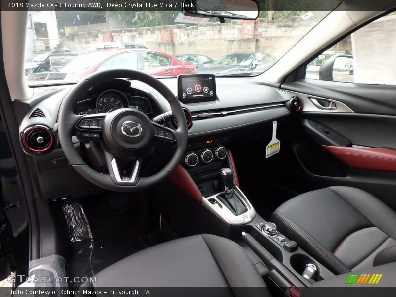 Deep Crystal Blue Mica / Black 2018 Mazda CX-3 Touring AWD