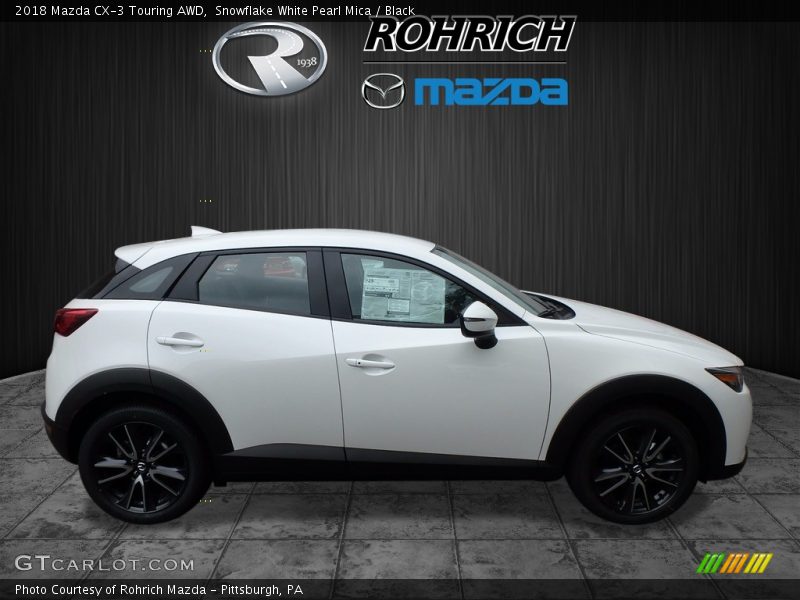 Snowflake White Pearl Mica / Black 2018 Mazda CX-3 Touring AWD