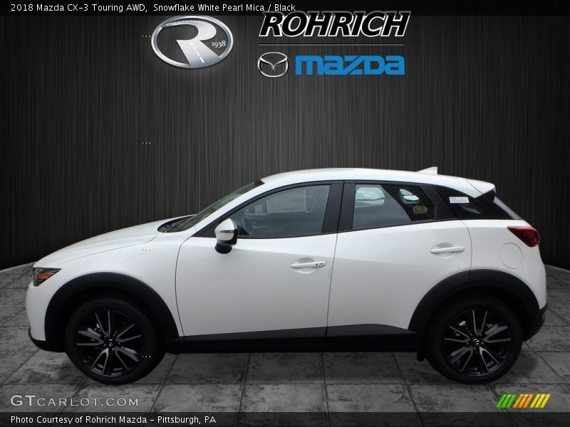 Snowflake White Pearl Mica / Black 2018 Mazda CX-3 Touring AWD