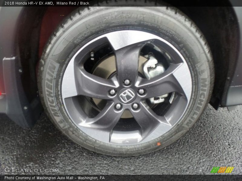 Milano Red / Black 2018 Honda HR-V EX AWD