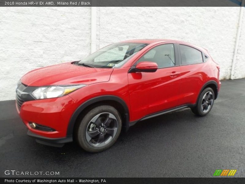 Milano Red / Black 2018 Honda HR-V EX AWD