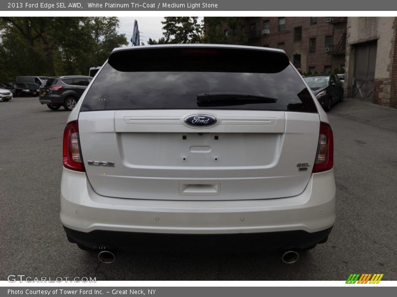 White Platinum Tri-Coat / Medium Light Stone 2013 Ford Edge SEL AWD