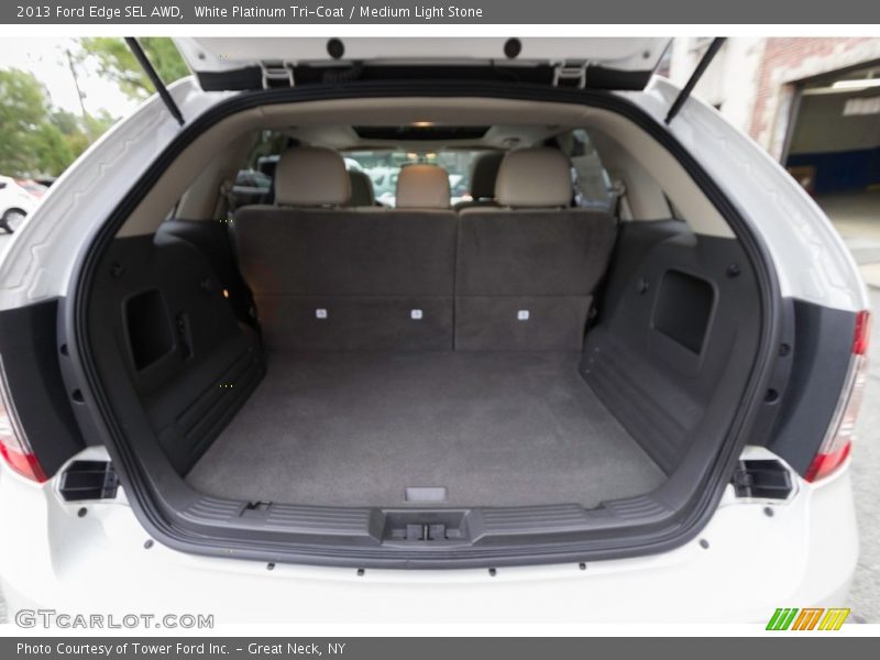 White Platinum Tri-Coat / Medium Light Stone 2013 Ford Edge SEL AWD