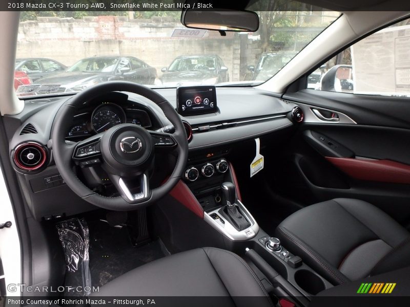 Snowflake White Pearl Mica / Black 2018 Mazda CX-3 Touring AWD