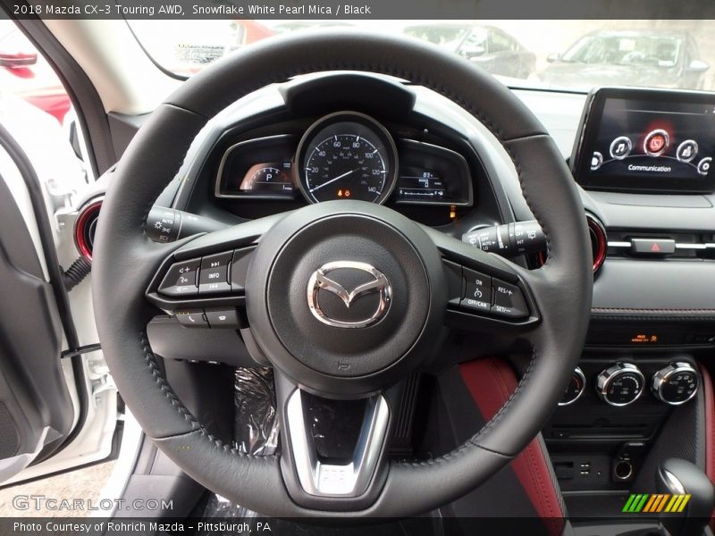 Snowflake White Pearl Mica / Black 2018 Mazda CX-3 Touring AWD