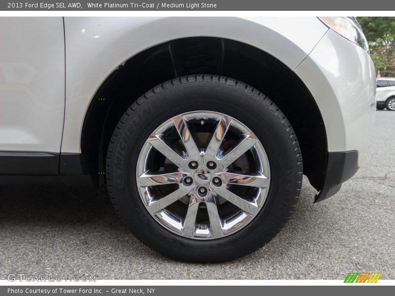 White Platinum Tri-Coat / Medium Light Stone 2013 Ford Edge SEL AWD