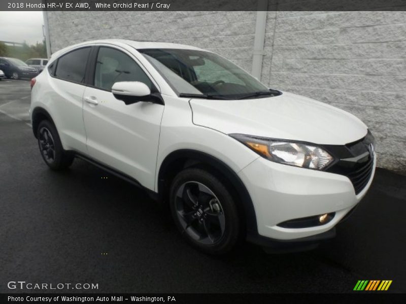 White Orchid Pearl / Gray 2018 Honda HR-V EX AWD