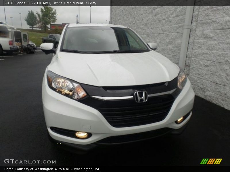White Orchid Pearl / Gray 2018 Honda HR-V EX AWD