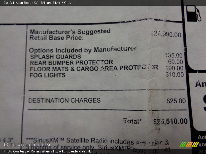 Brilliant Silver / Gray 2013 Nissan Rogue SV