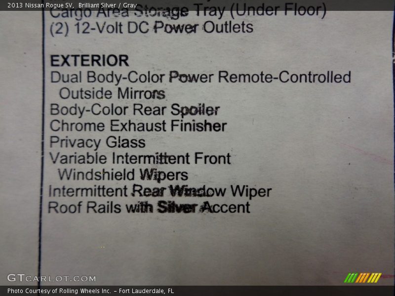 Brilliant Silver / Gray 2013 Nissan Rogue SV