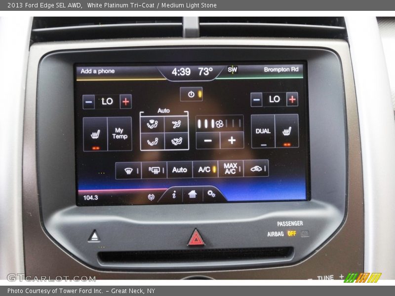 White Platinum Tri-Coat / Medium Light Stone 2013 Ford Edge SEL AWD
